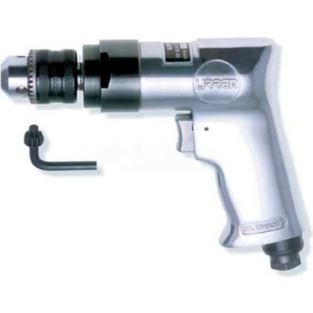 URREA Urrea Pistol Grip Air Drill, Standard Keyed, 1/2" Chuck, 500 RPM UP785H